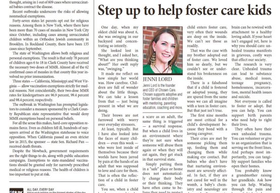 Step up to help foster care kids, Chosen - Adoption | Foster & Orphan Care Outreach | Mentoring