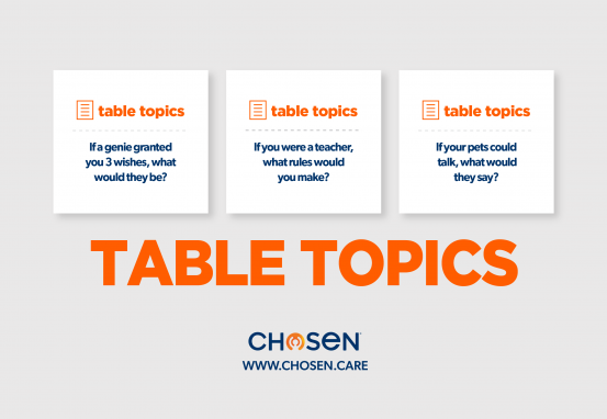Table Topics For Connection, Chosen - Adoption | Foster & Orphan Care Outreach | Mentoring