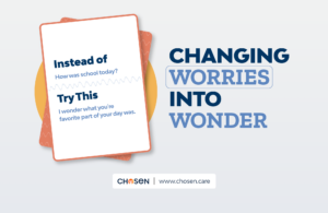 Chosen Downloadable tool focused on 'I wonder statements' tool is called 'Changing Worries Into Curiosity'
